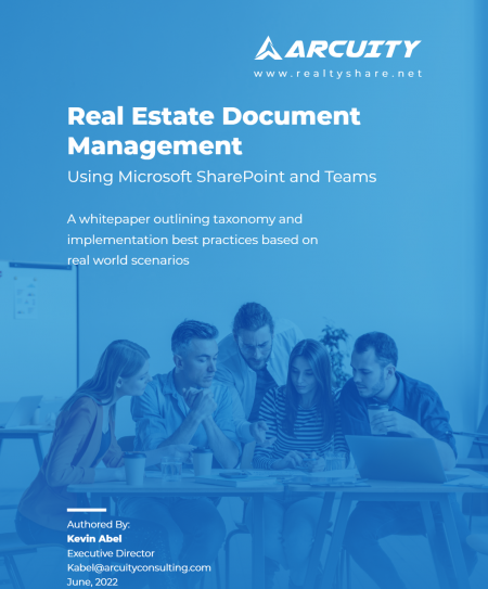Real estate document management using microsoft sharepoint and teams